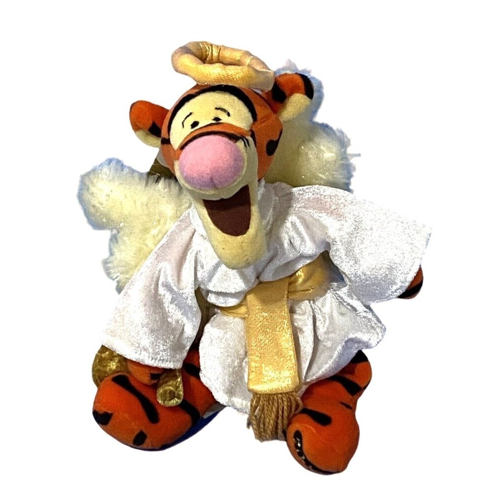 Disney Store Tigger Christmas Choir Angel‎ Plush 9" Holiday Stuffed Animal